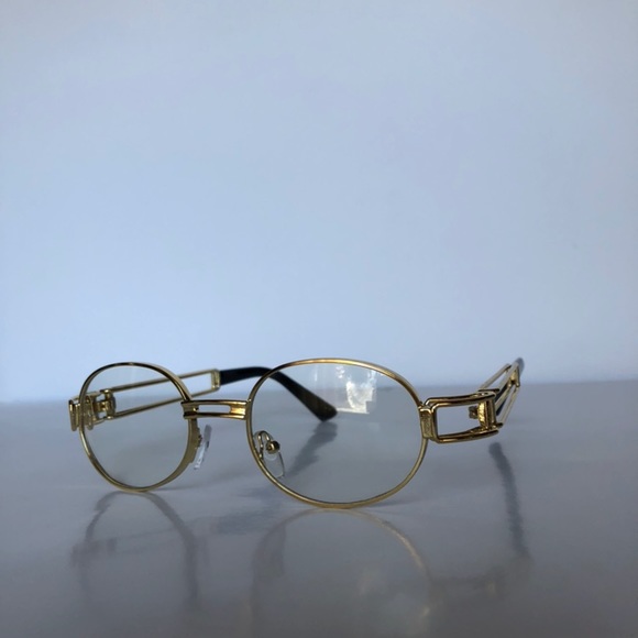 Vintage Oval Frame Unisex Clear Lens Glasses - Picture 2 of 5